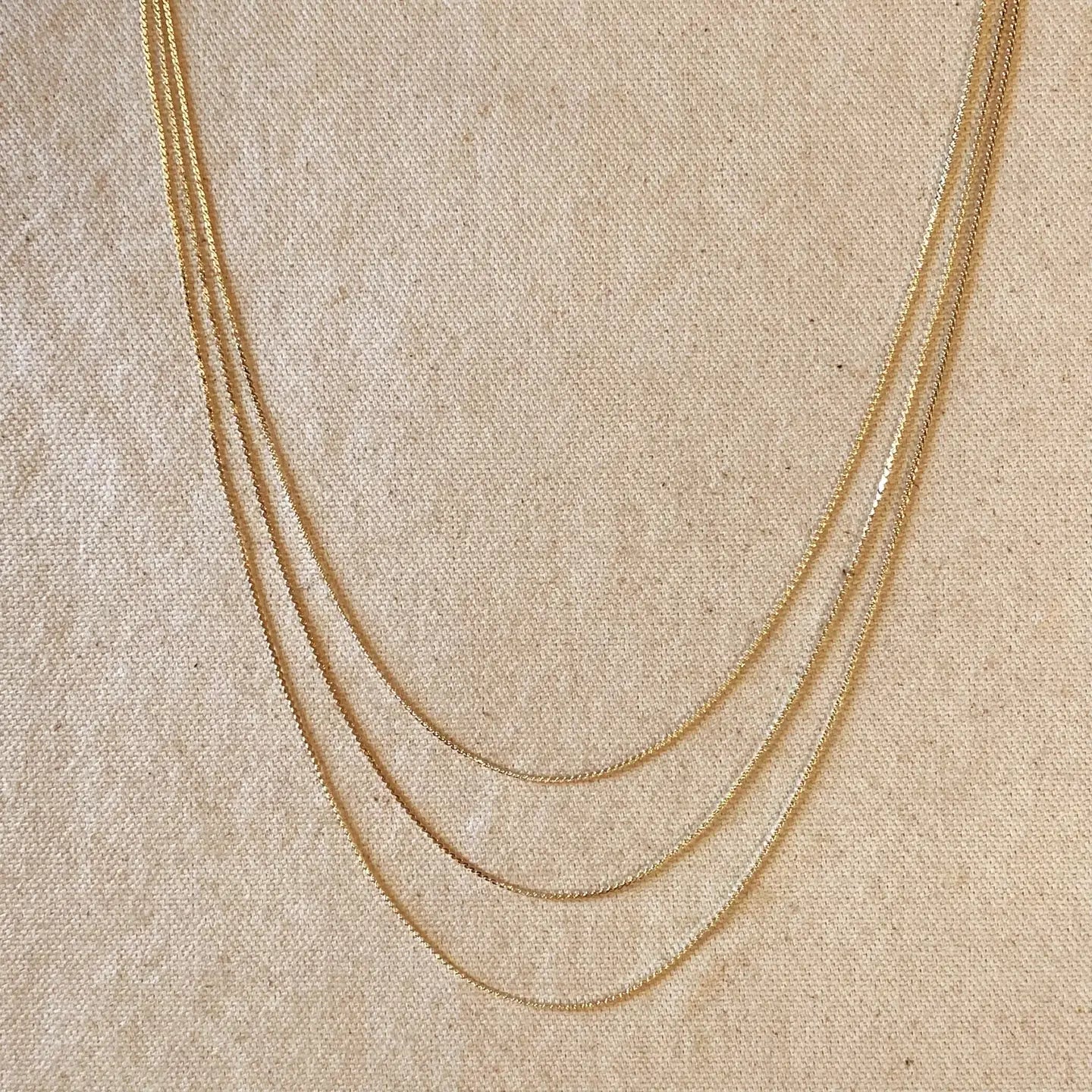 18k Gold Filled Necklace -  Dainty Chain