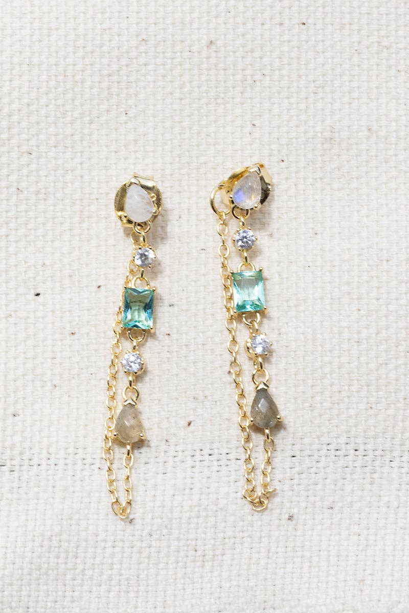 Droplet Earrings - Paraiba
