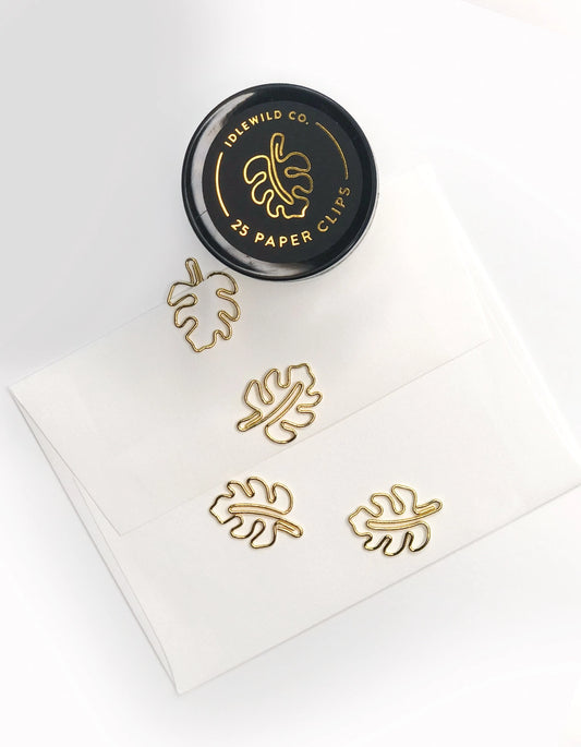 Gold Plated Paper Clips -  Mushroom