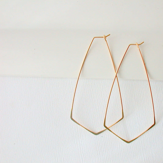 14k Gold Filled Diamond Hoops