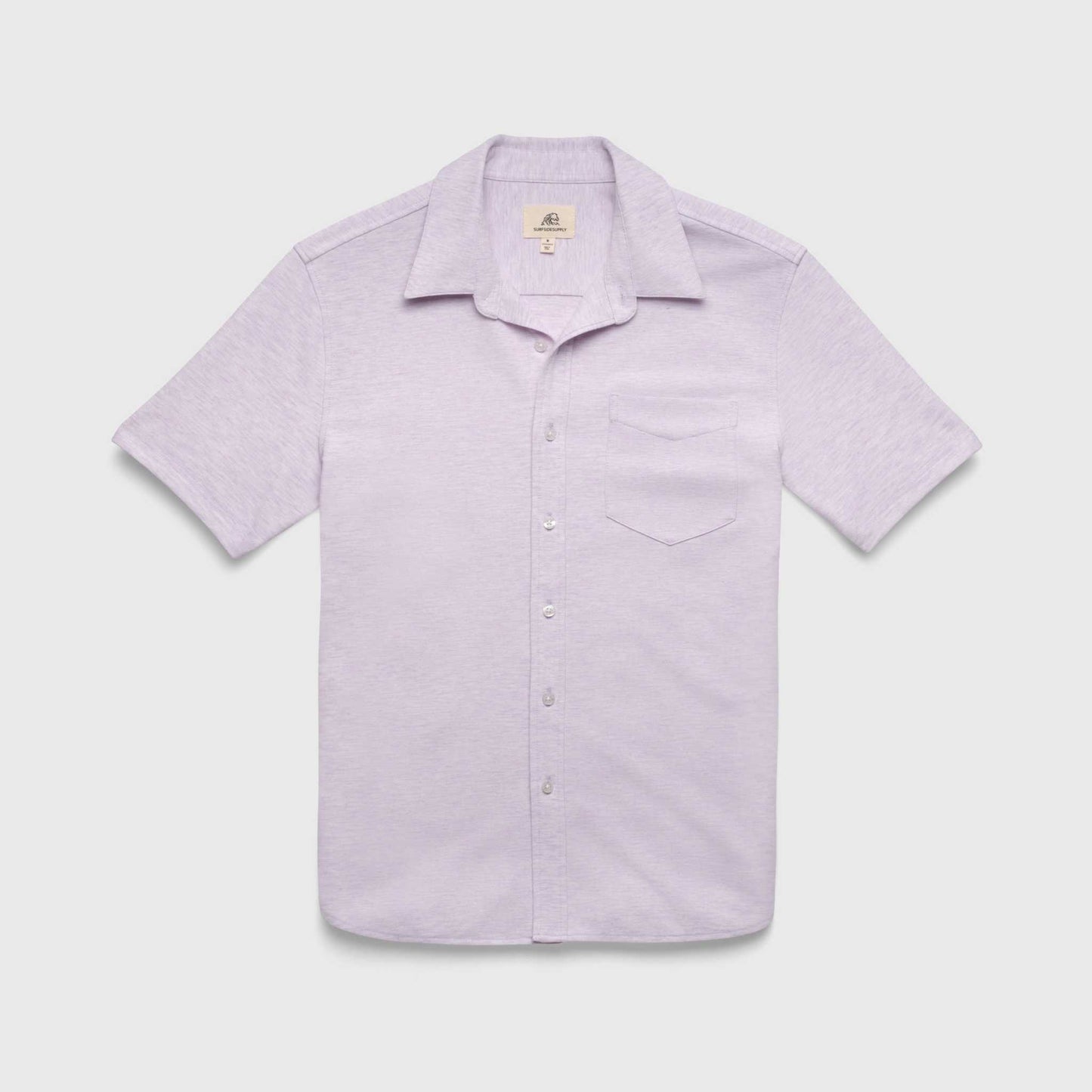 Tony Pique Knit Shirt - Purple Heather