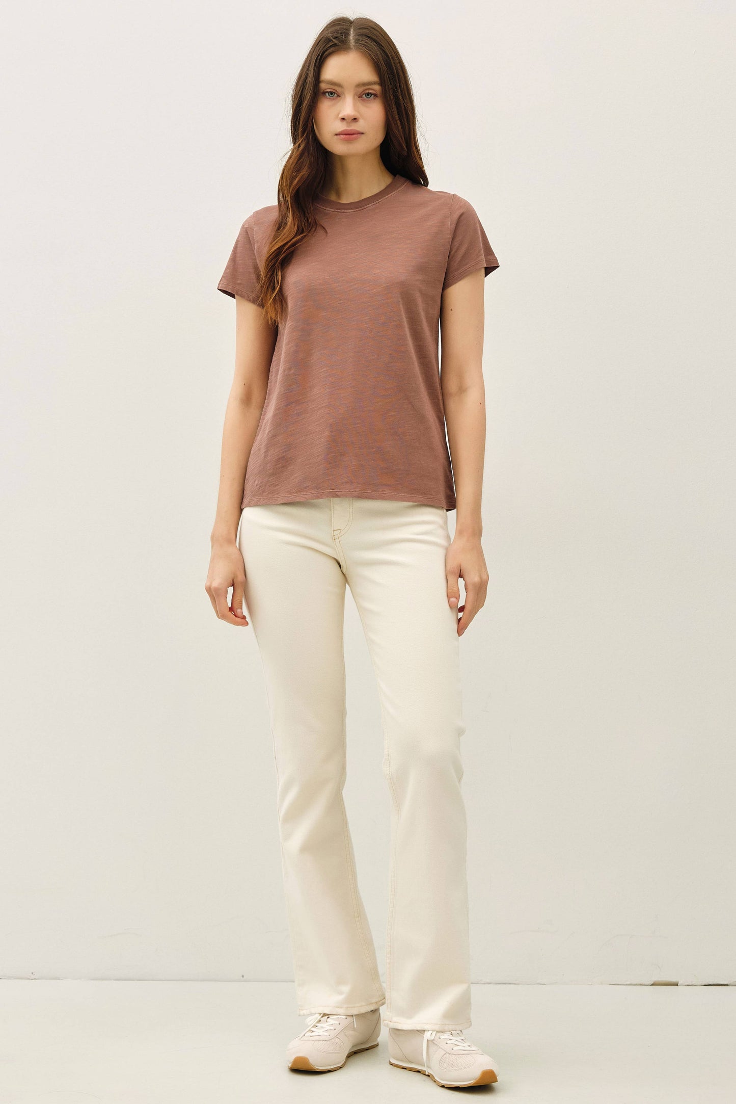 Leona Classic Cut Acid Wash Cotton Tee