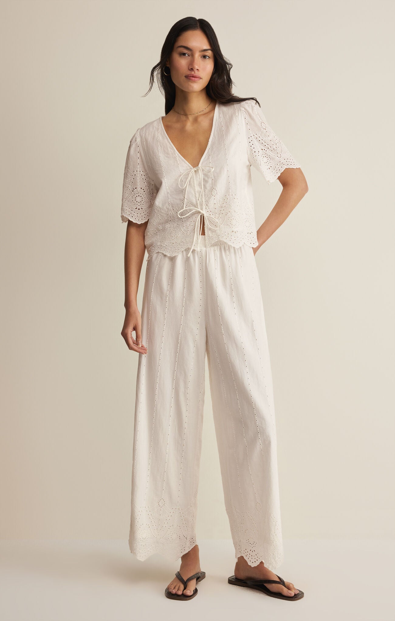 Oceanside Embroidered Top