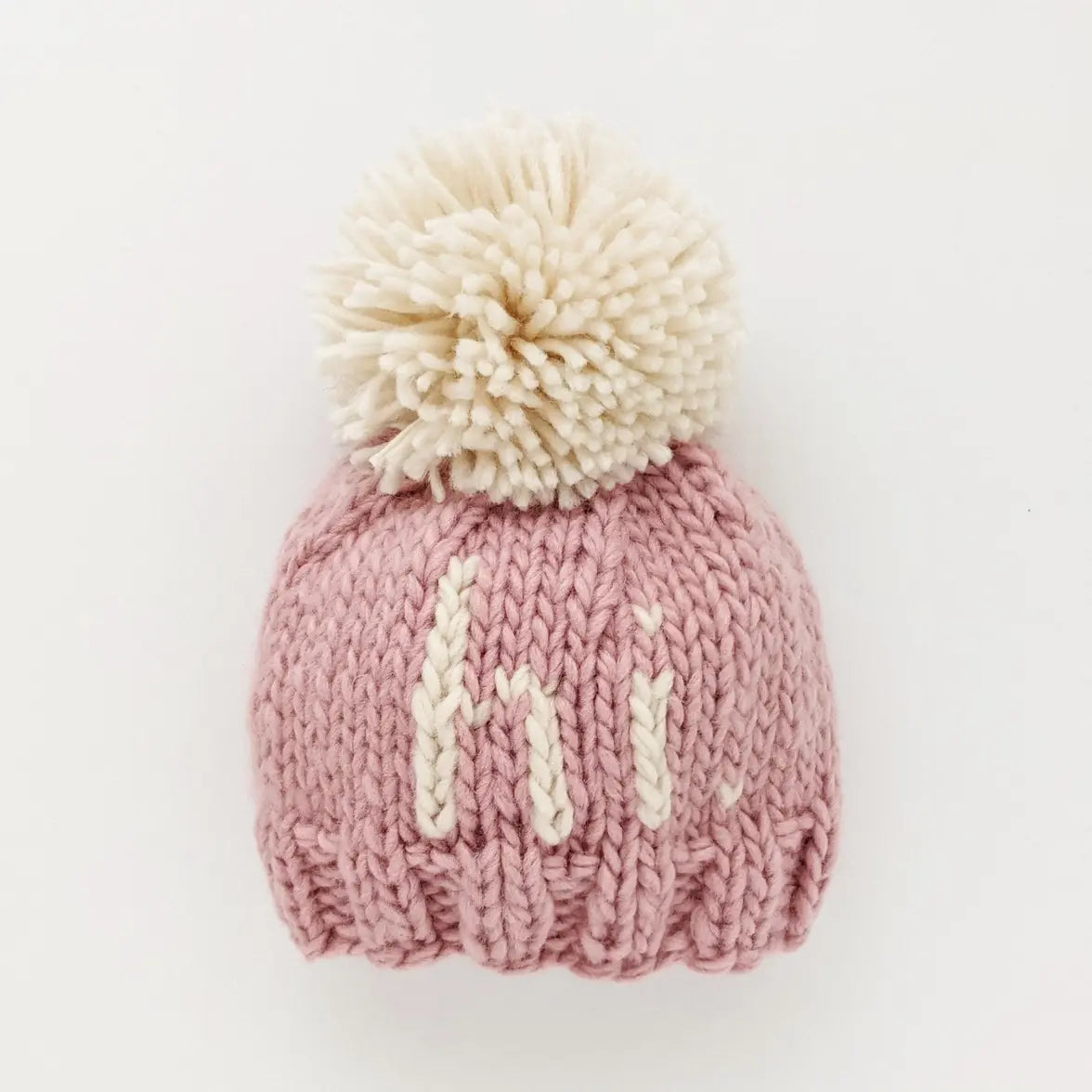 Hi. Hand Knit Beanie Hat