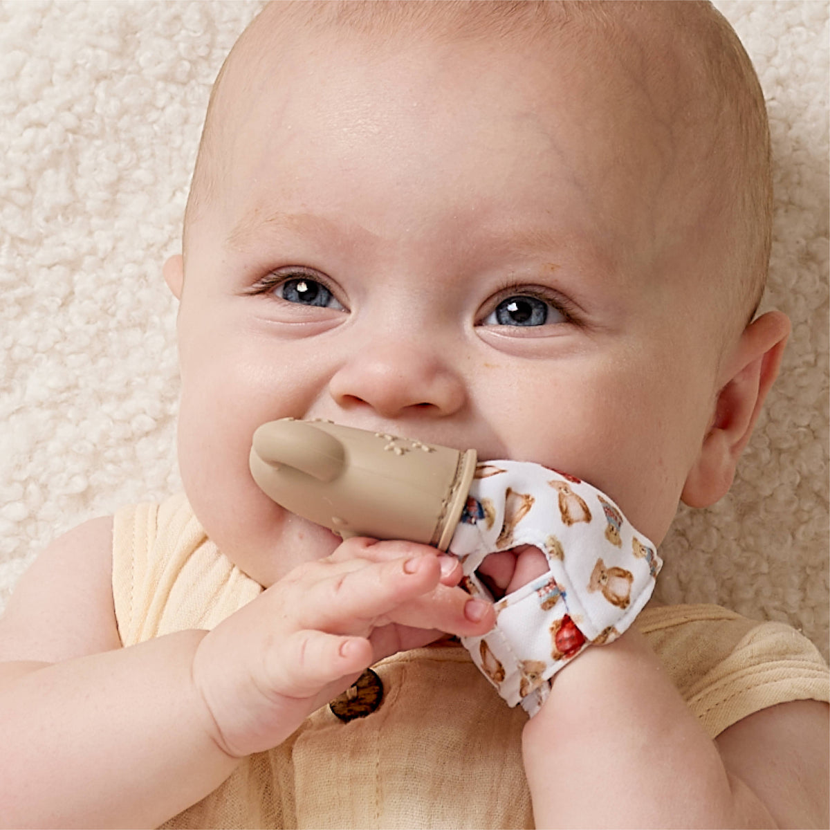 Silicone Teething Mitt Bear