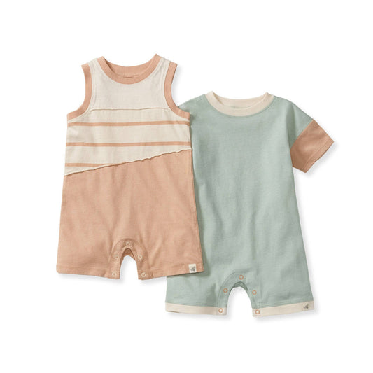 Basic Stripe Romper - Set of 2