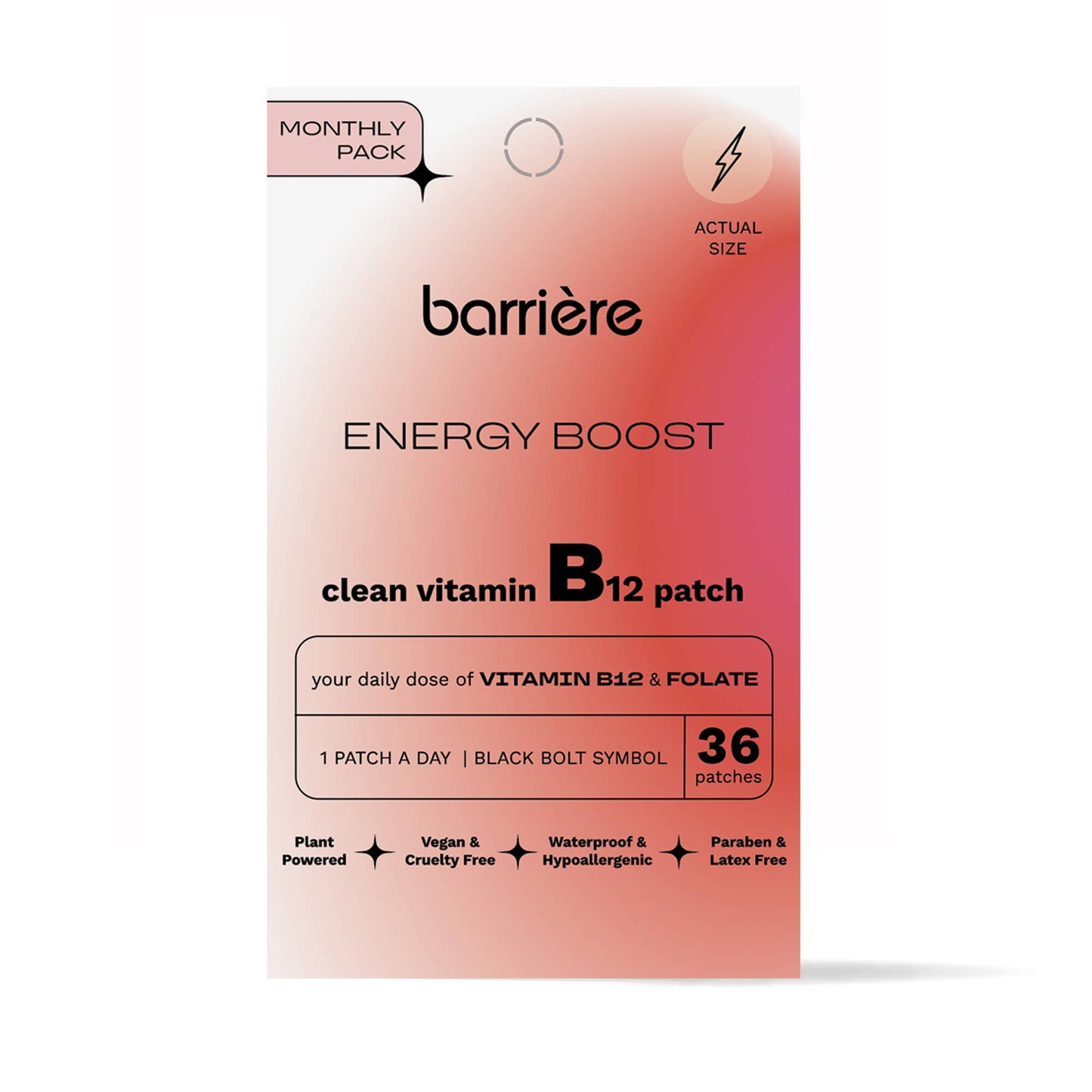 Energy Boost - Vitamin B12 Patch - Lightning Bolt