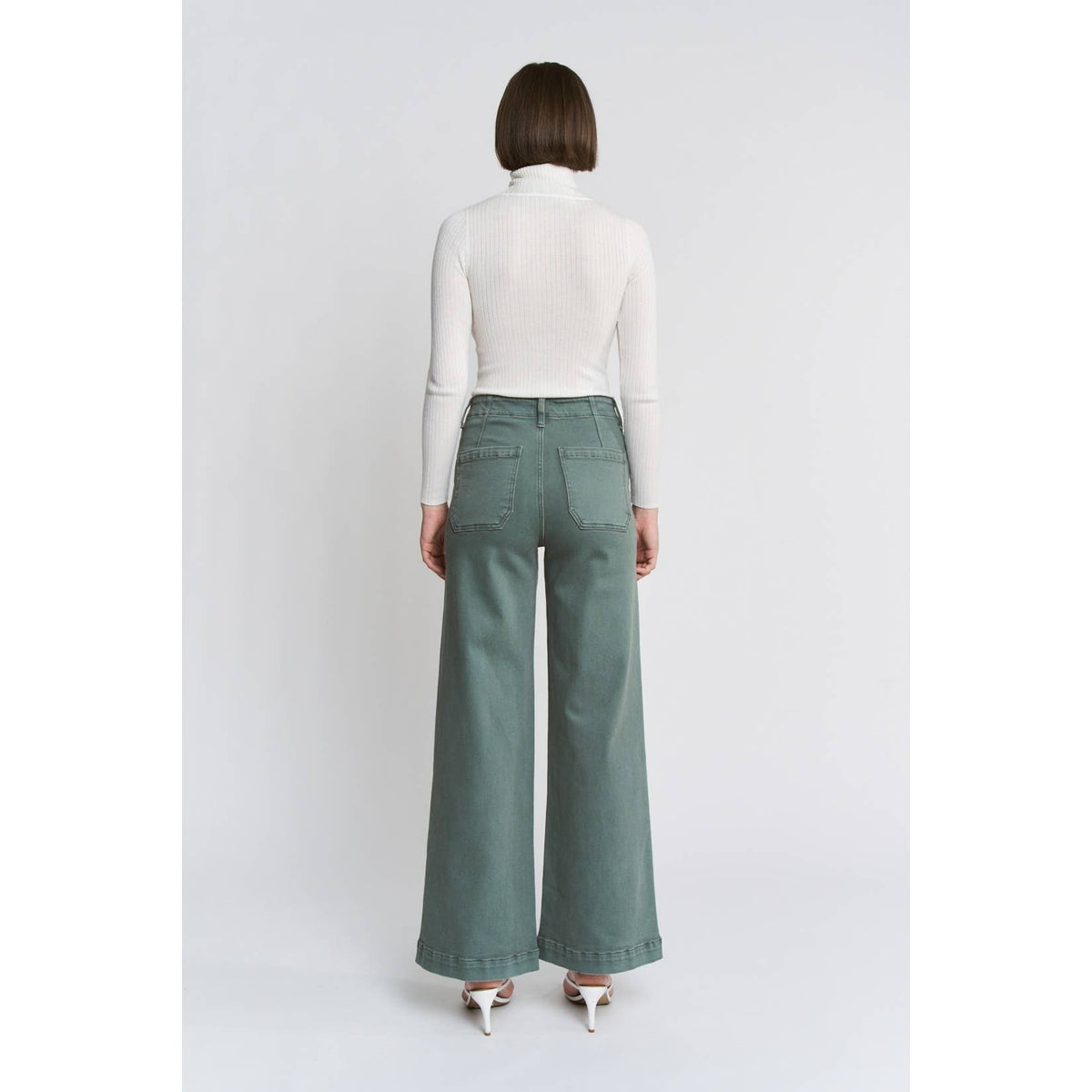Hope High Rise Olive Denim