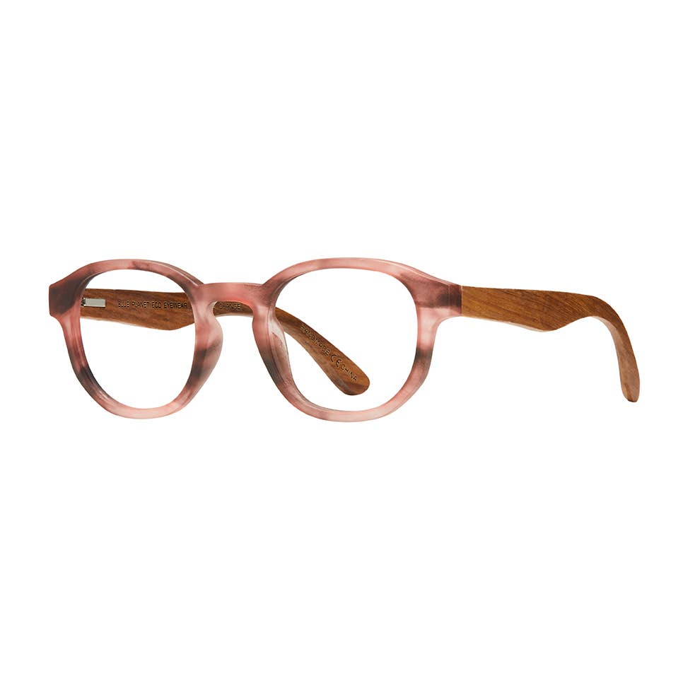 Sunset Blue Light Readers - Matte Rose Marble