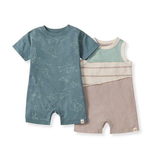 Origami Dinos Romper - Set of 2
