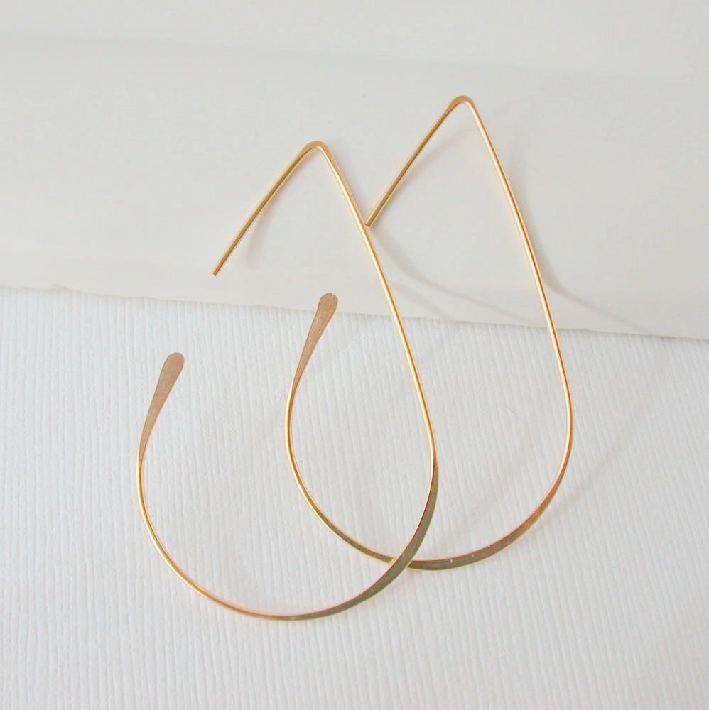 14k Gold Fill Teardrop Threader