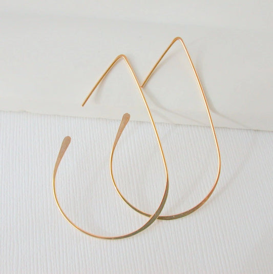 14k Gold Fill Teardrop Threader