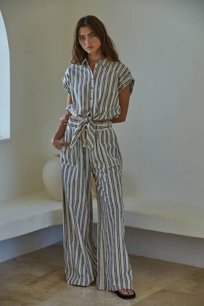 Striped Button Down Top
