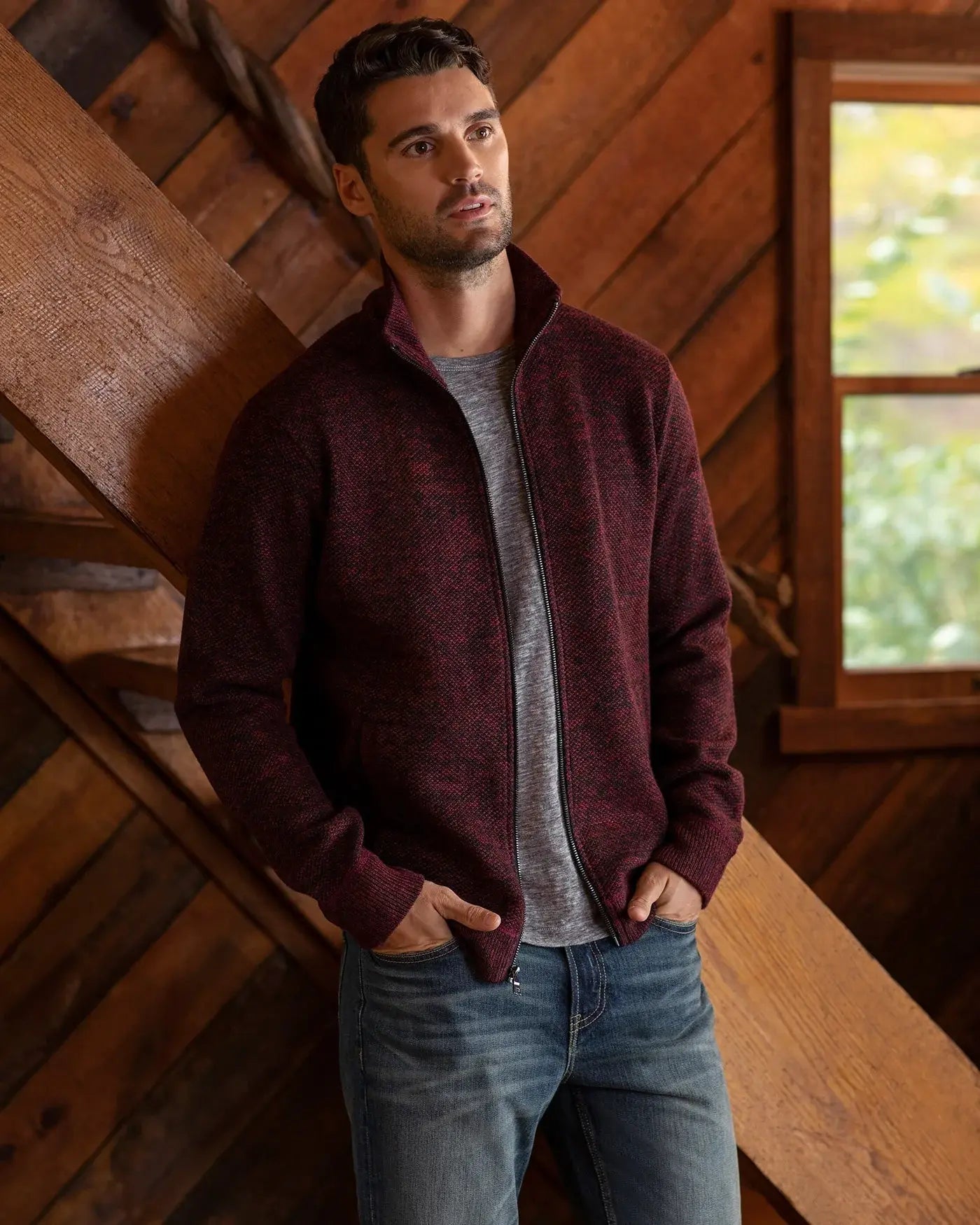 Roen Marled Mockneck Sweater