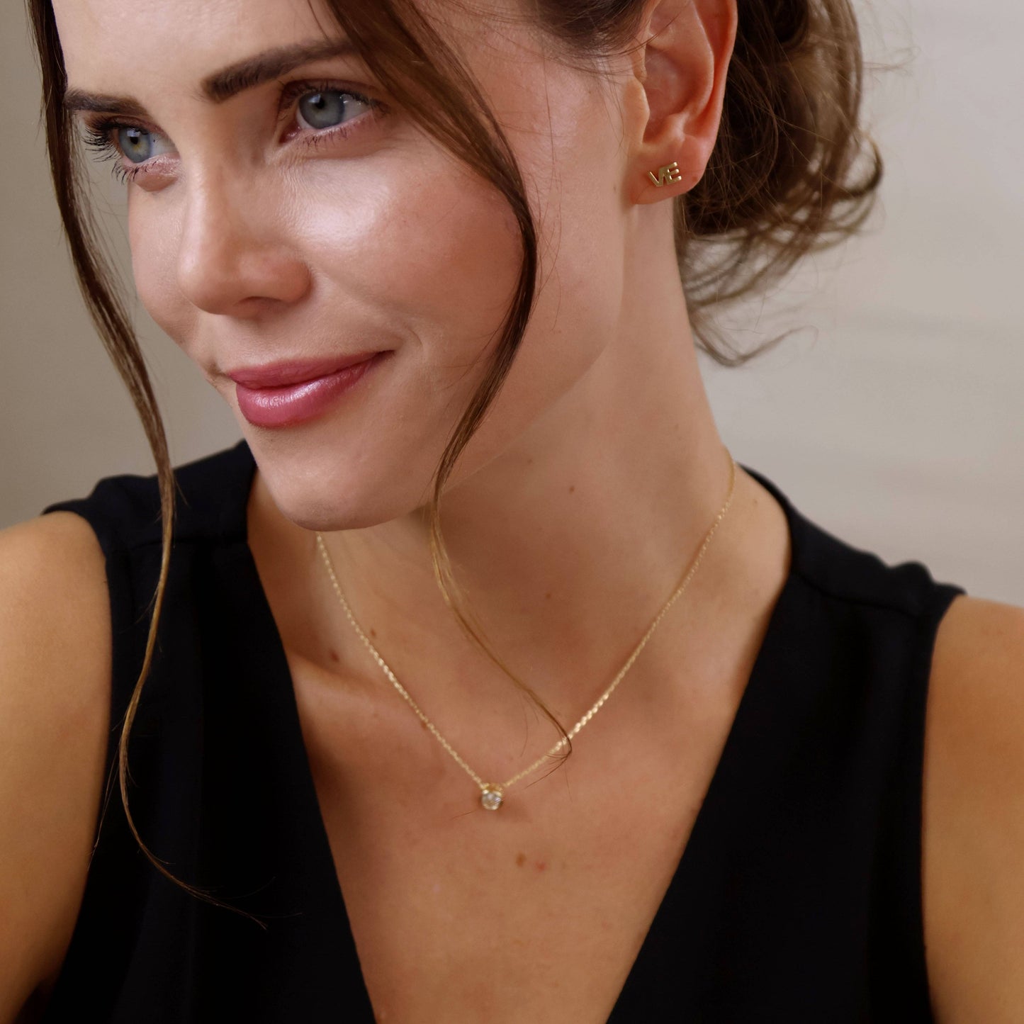 18k Gold Filled LO-VE Stud