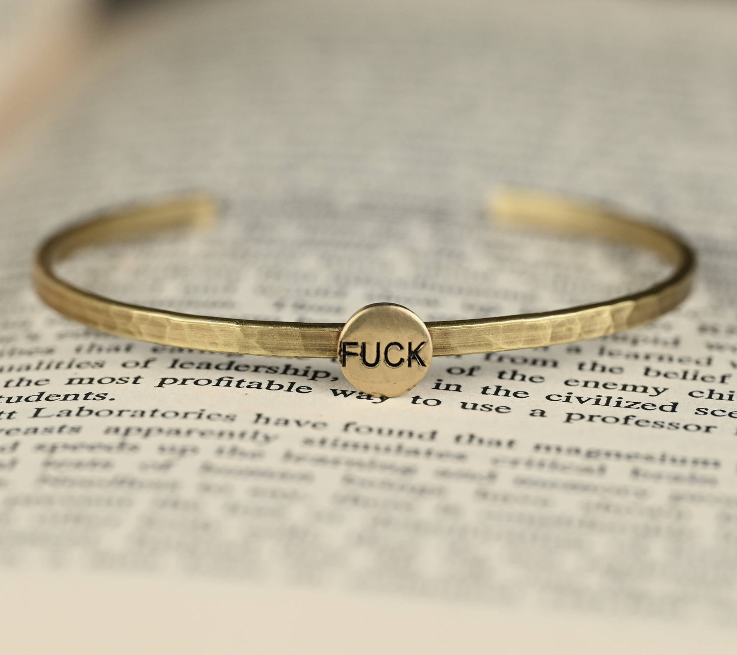 Brass Cuff - Stamped Fuck