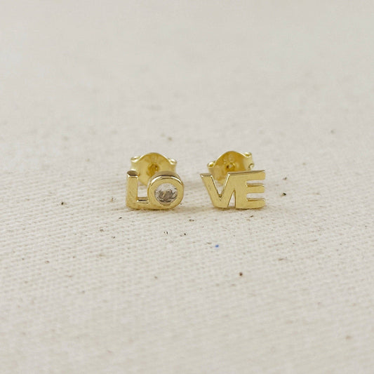 18k Gold Filled LO-VE Stud