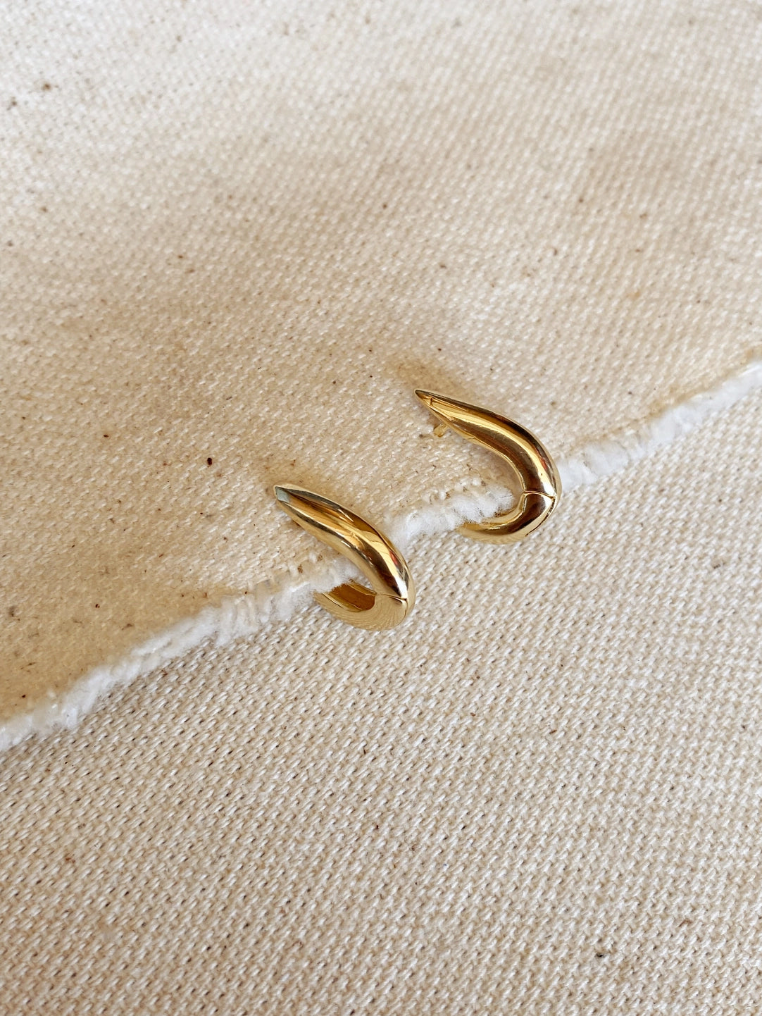 18k Gold Filled U Shaped Hoop Earrings