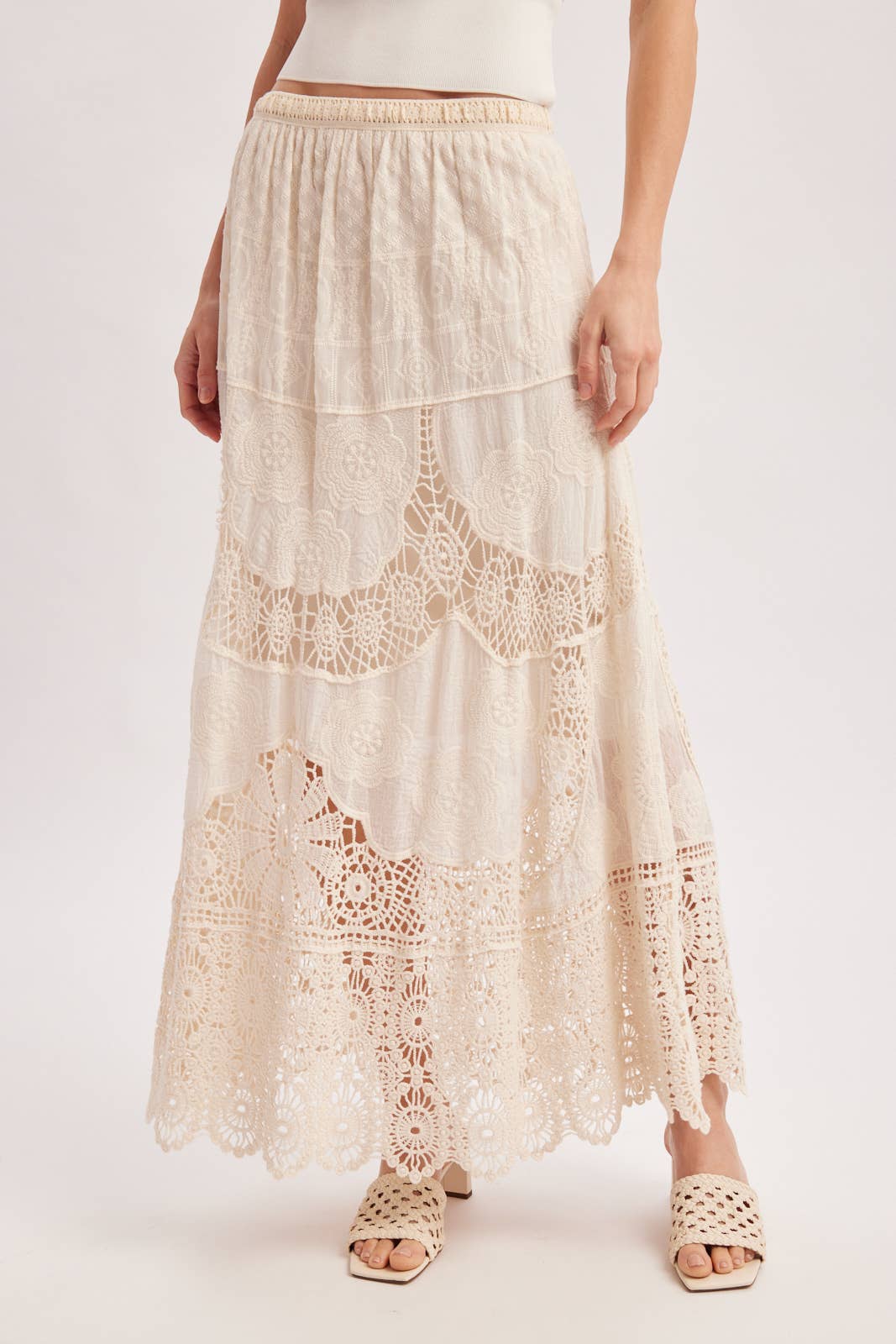 Elsa Lace Maxi Skirt