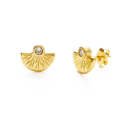 Sunset Stud Earrings Crystal