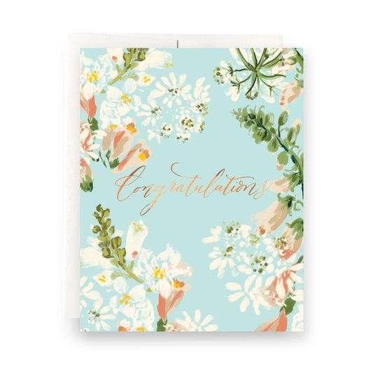 Sky Floral Congratulations - Greeting Card