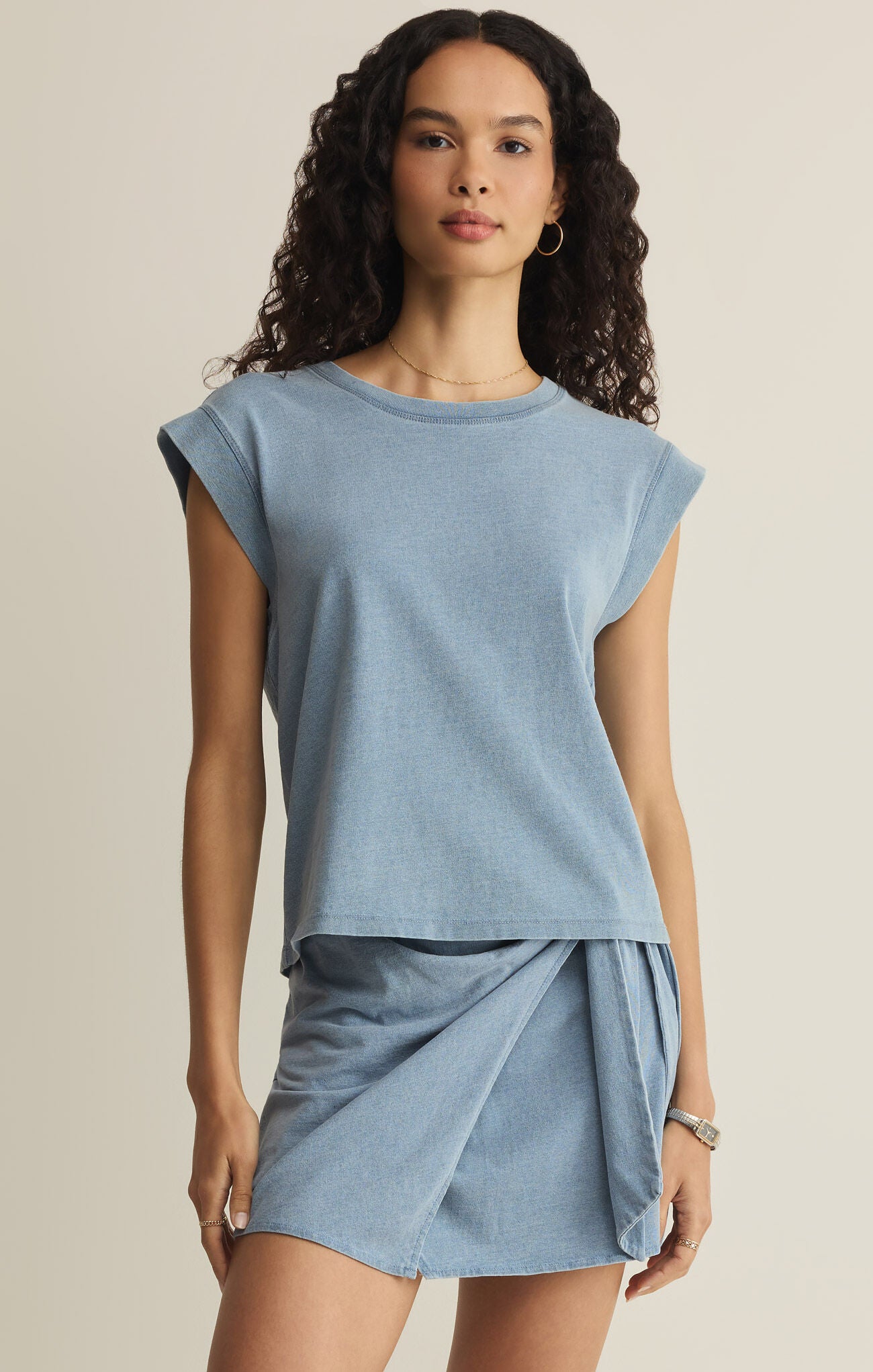 Camino Jersey Denim Top