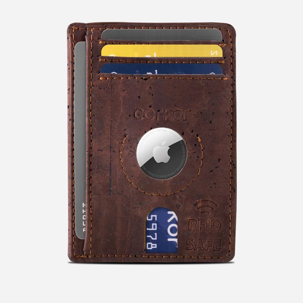 Airtag Wallet Cards Holder - Brown