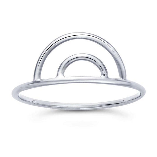 Sterling Silver Double Arch Ring 5