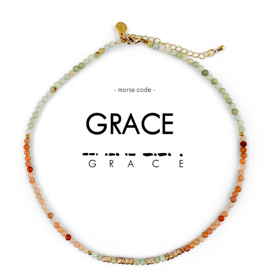 Morse Code Necklace Brave