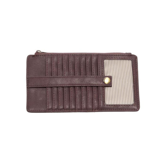 Kara Slim Mini Wallet  Saddle