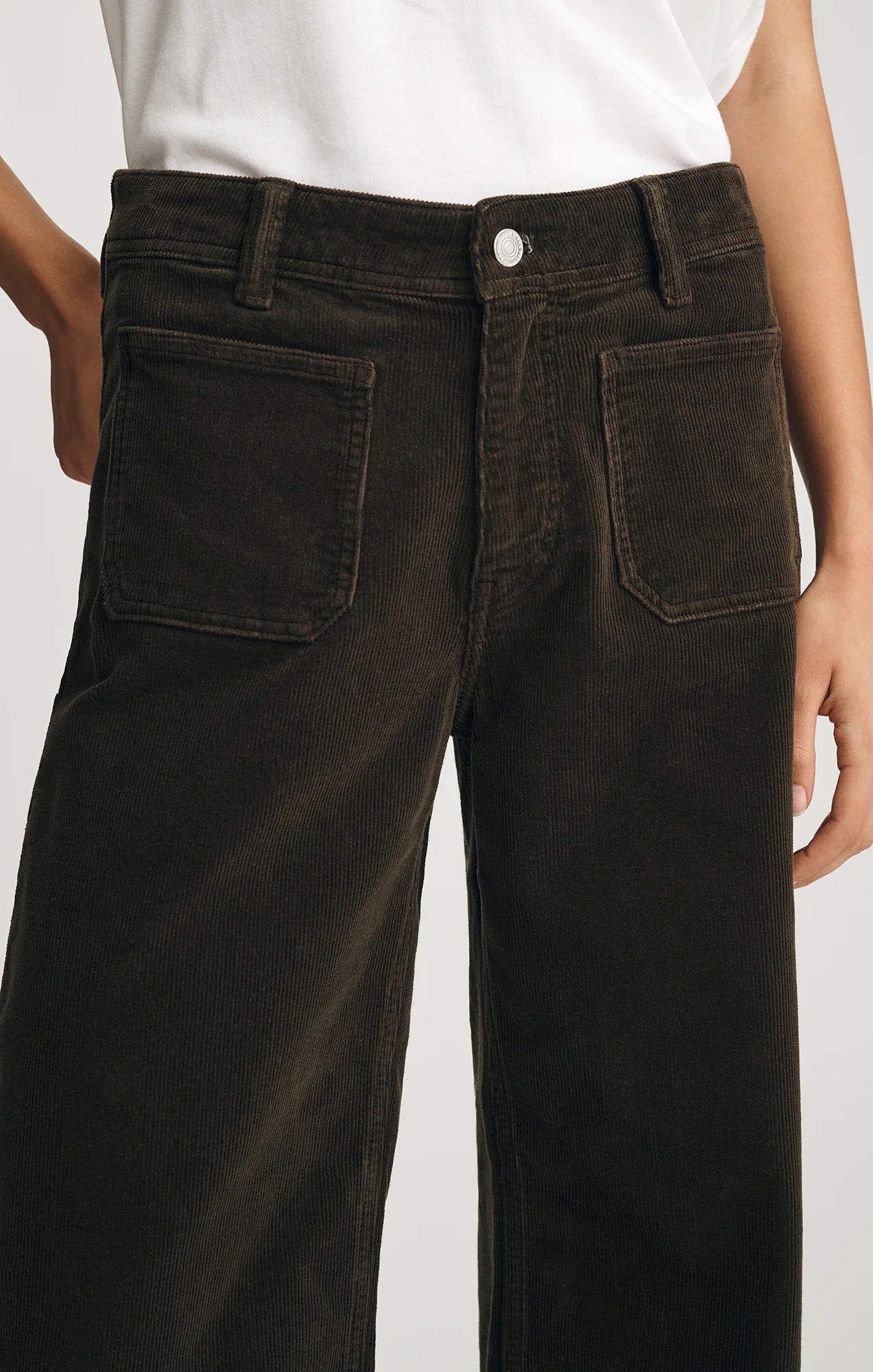 Paloma Marine Wide Leg Pants High Rise Dollar Bill Cord