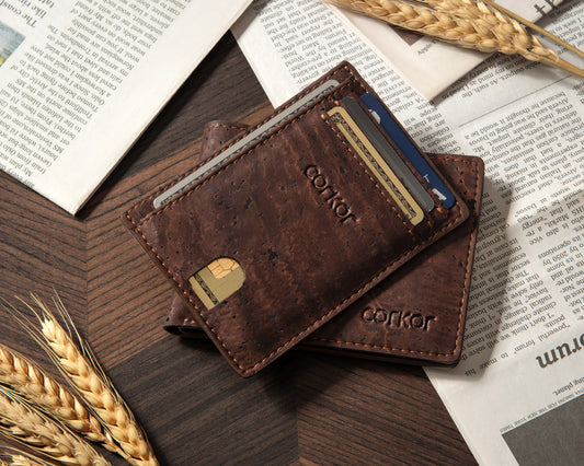 Minimalist Wallet Cards Holder - Brown