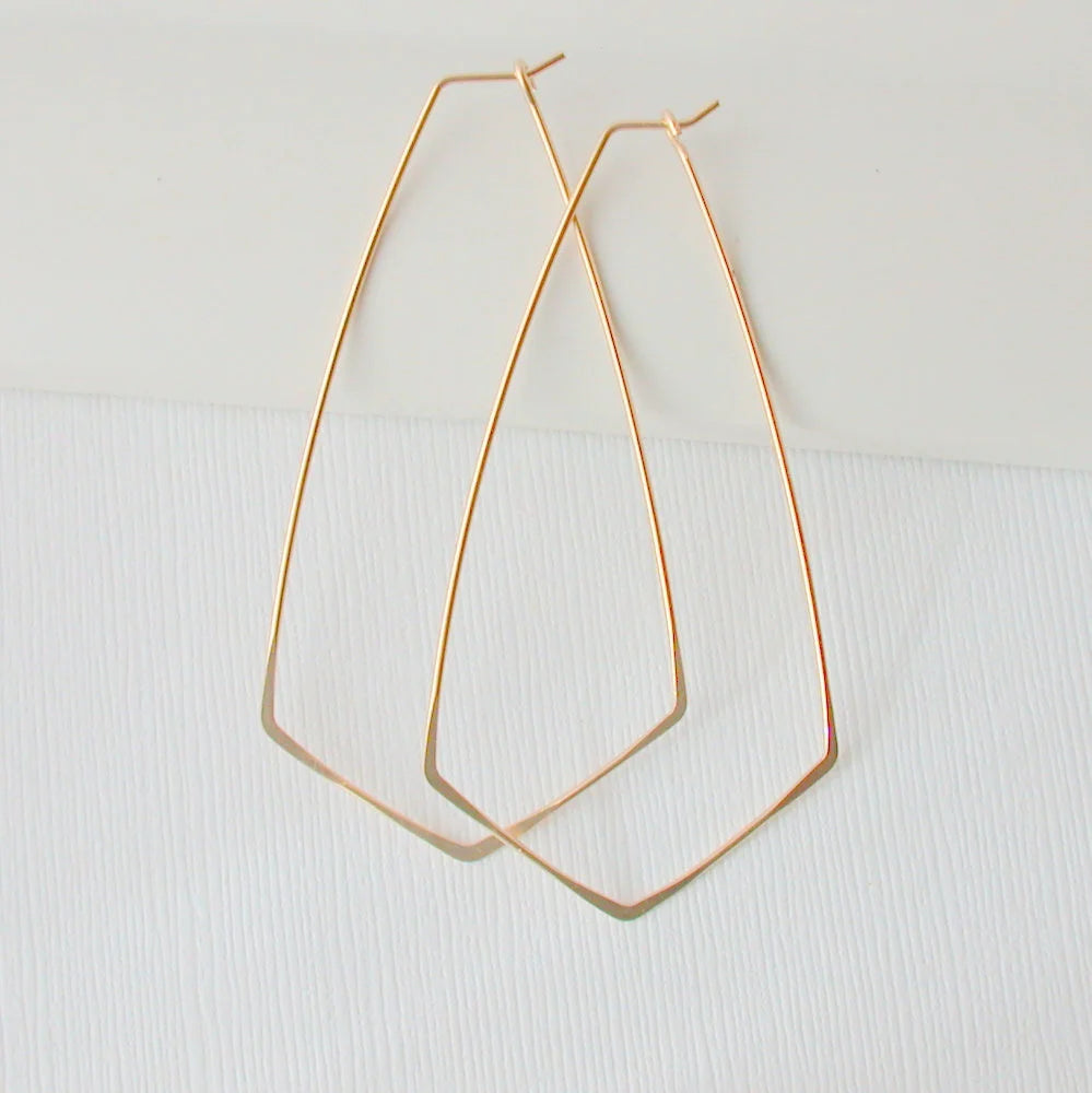 14k Gold Filled Diamond Hoops