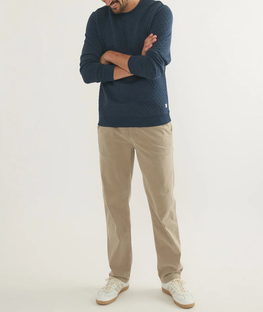 Jordan Corbet Quilted Crewneck - Navy Medium