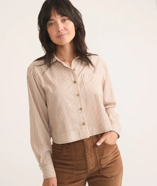 Mila Straight Hem Button Down Extra Small