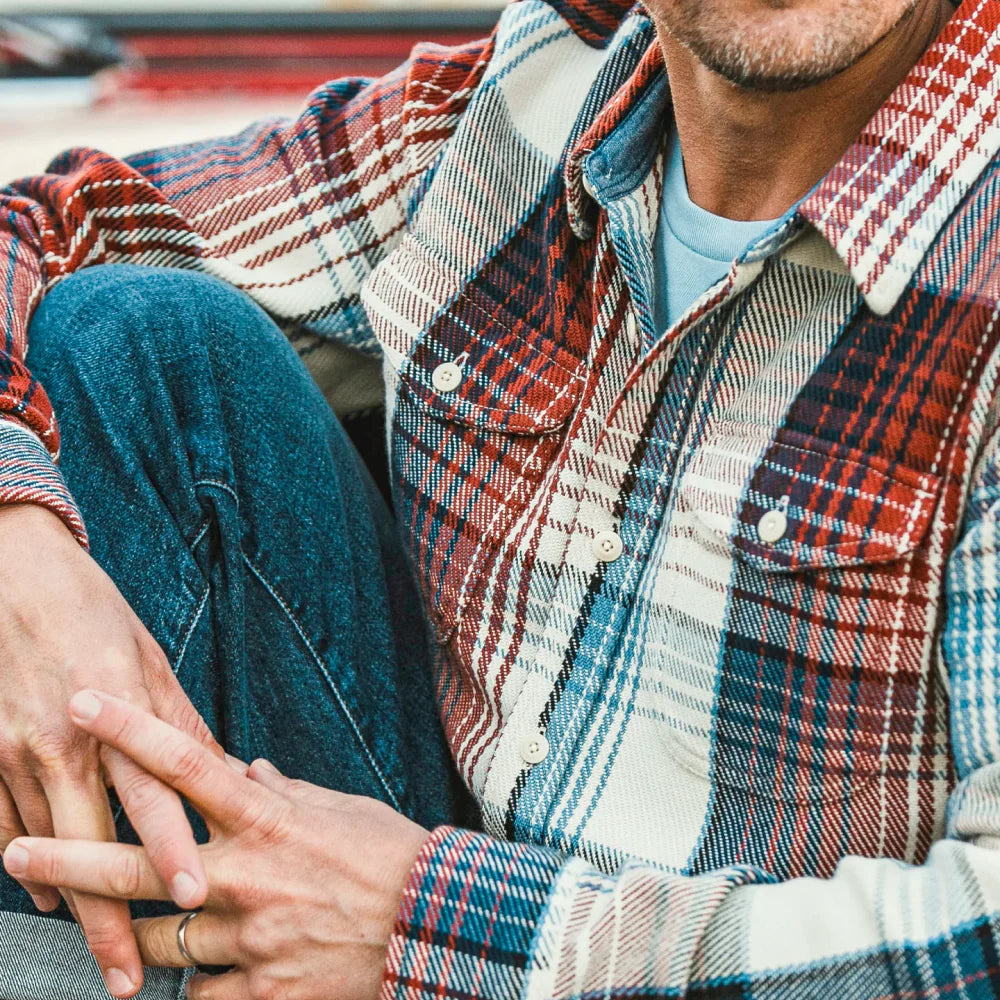 Blake Blanket Shirt - Henna Plaid Small