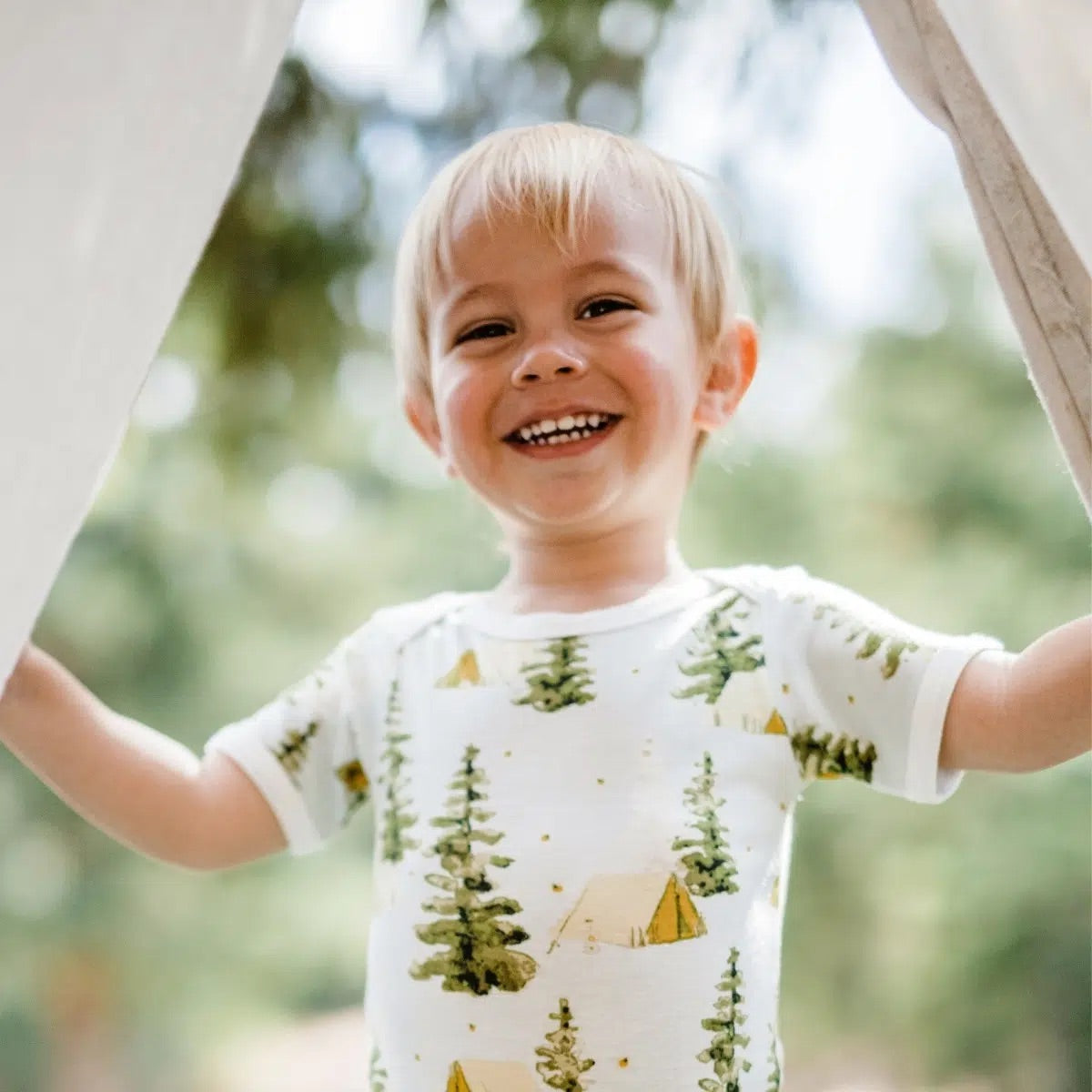 Camping Short Sleeve Onesie 12-18m