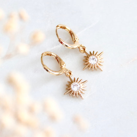 Sparkly Star Huggie Earrings