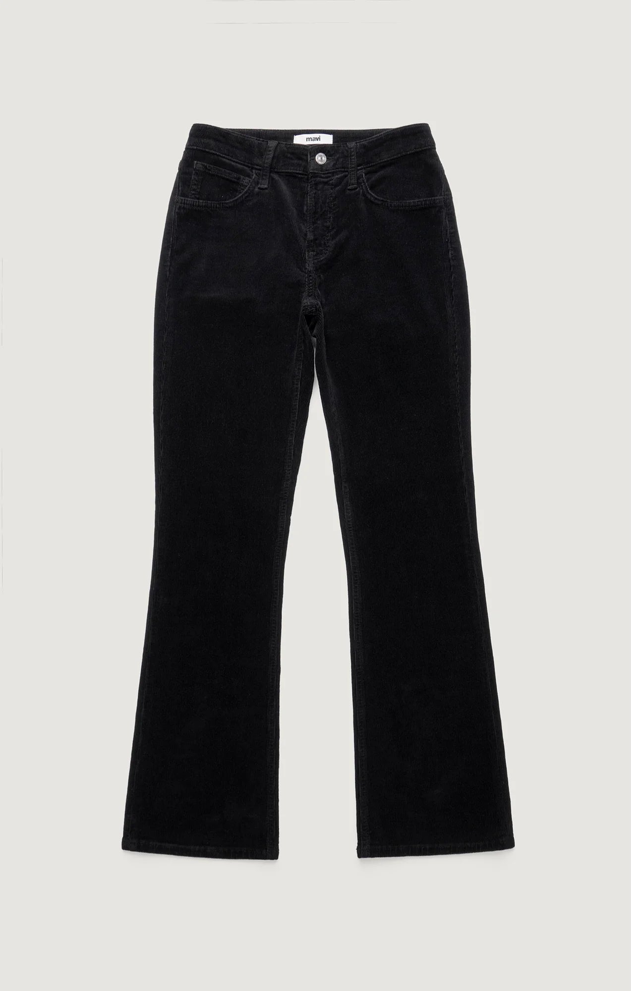 Molly Bootcut Pants Mid Rise Black Cord
