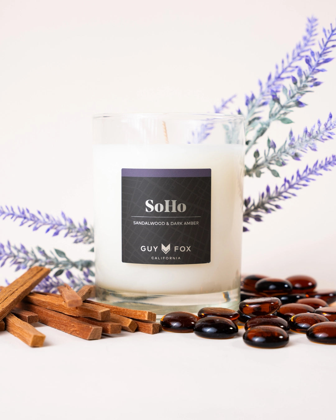SoHo Coconut Wax Candle - Sandalwood & Dark Amber