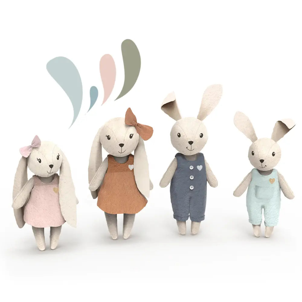 Linen Rabbit Family – Cleo + Kin