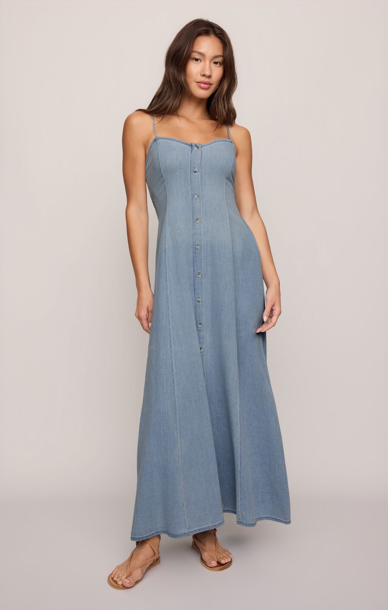 Angel Eyes Twill Midi Dress