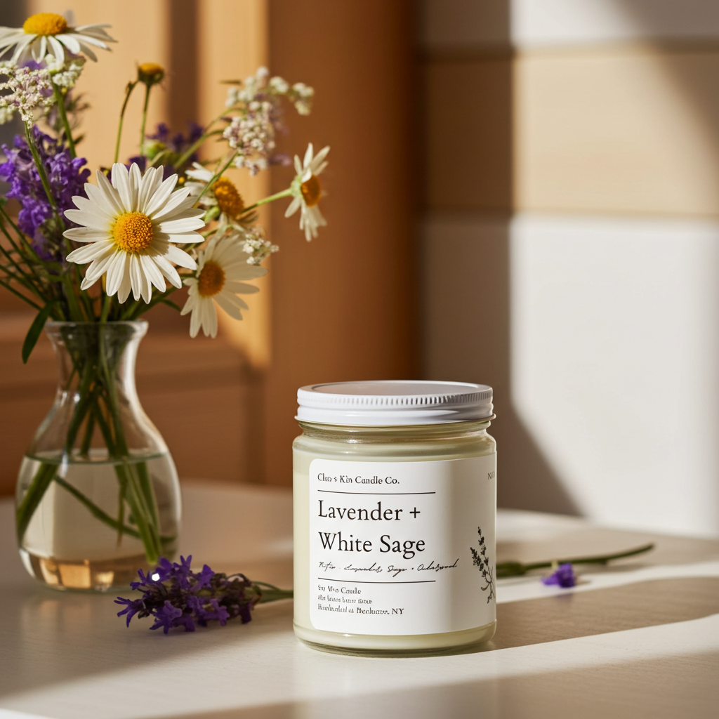 Cleo + Kin Candle Lavender + White Sage