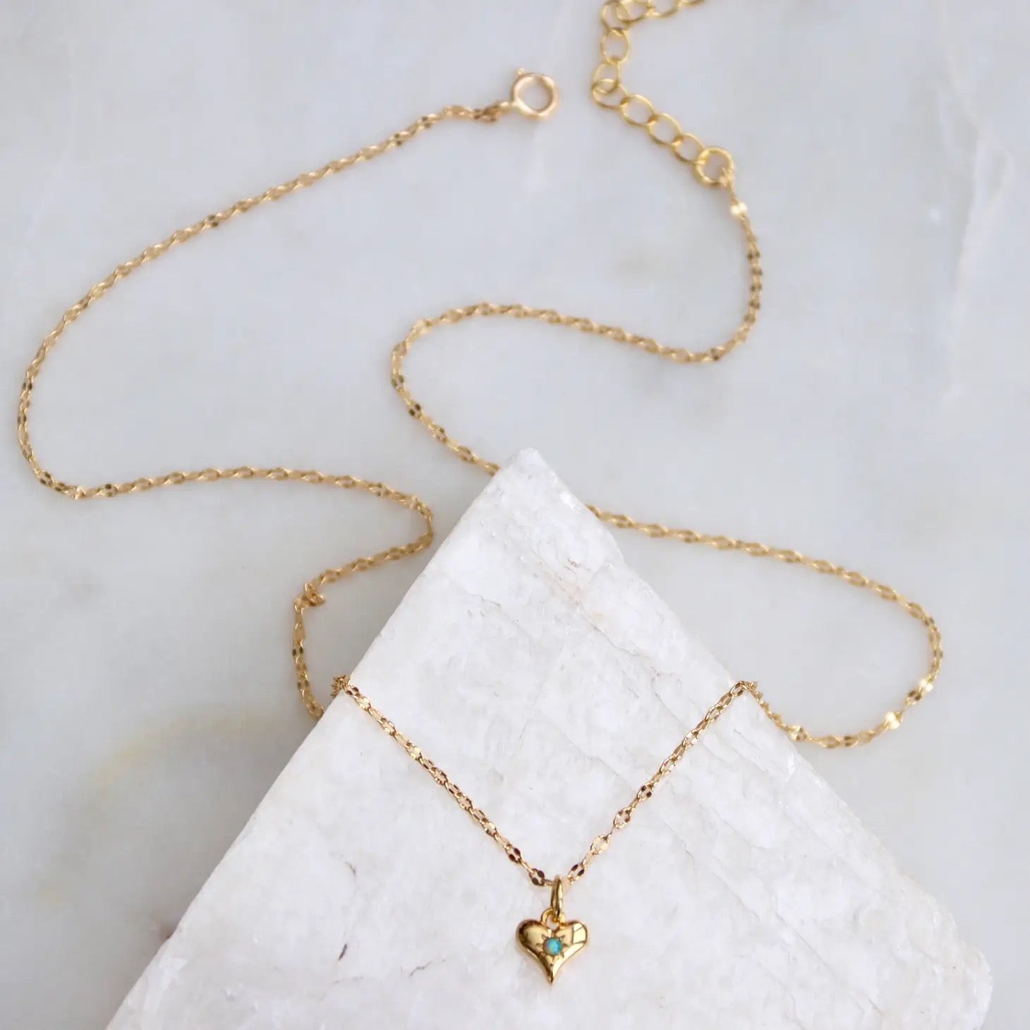 Opal Heart Necklace