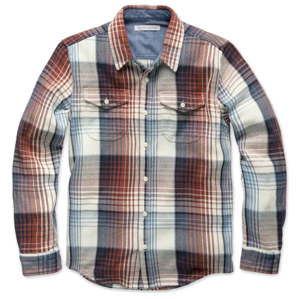 Blake Blanket Shirt - Henna Plaid Small