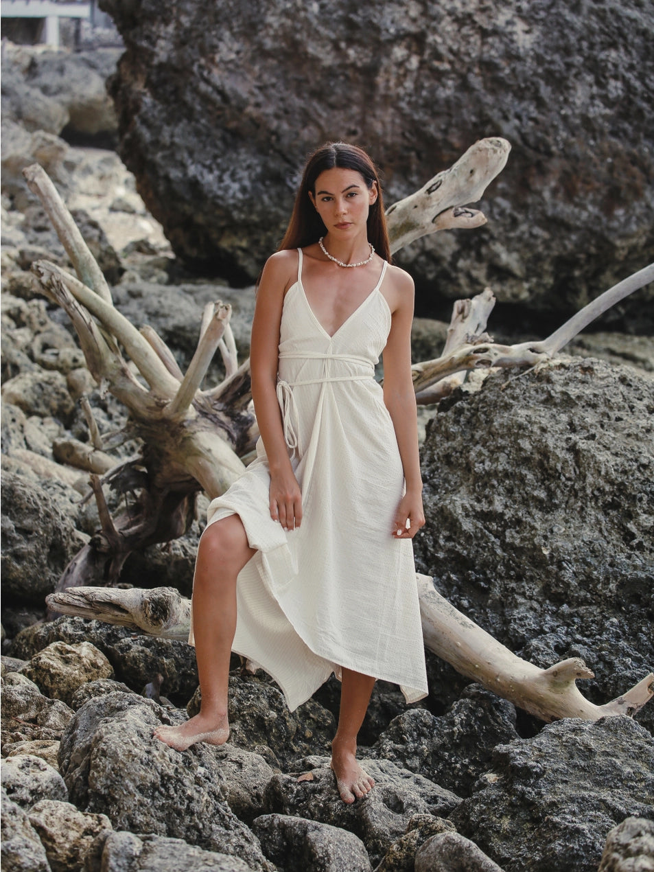 Sage Turkish Cotton Maxi Dress - One Size Black