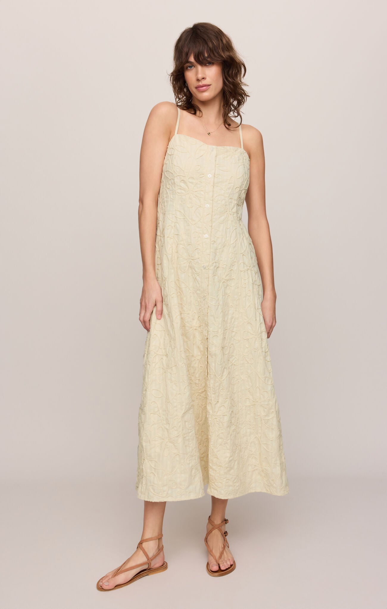 Angel Eyes Textured Midi Dress