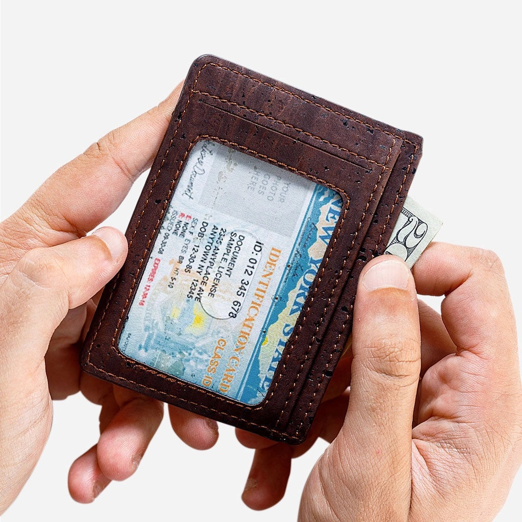 Airtag Wallet Cards Holder - Brown