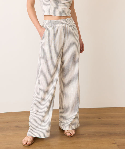 Allison Hemp Stripe Trouser