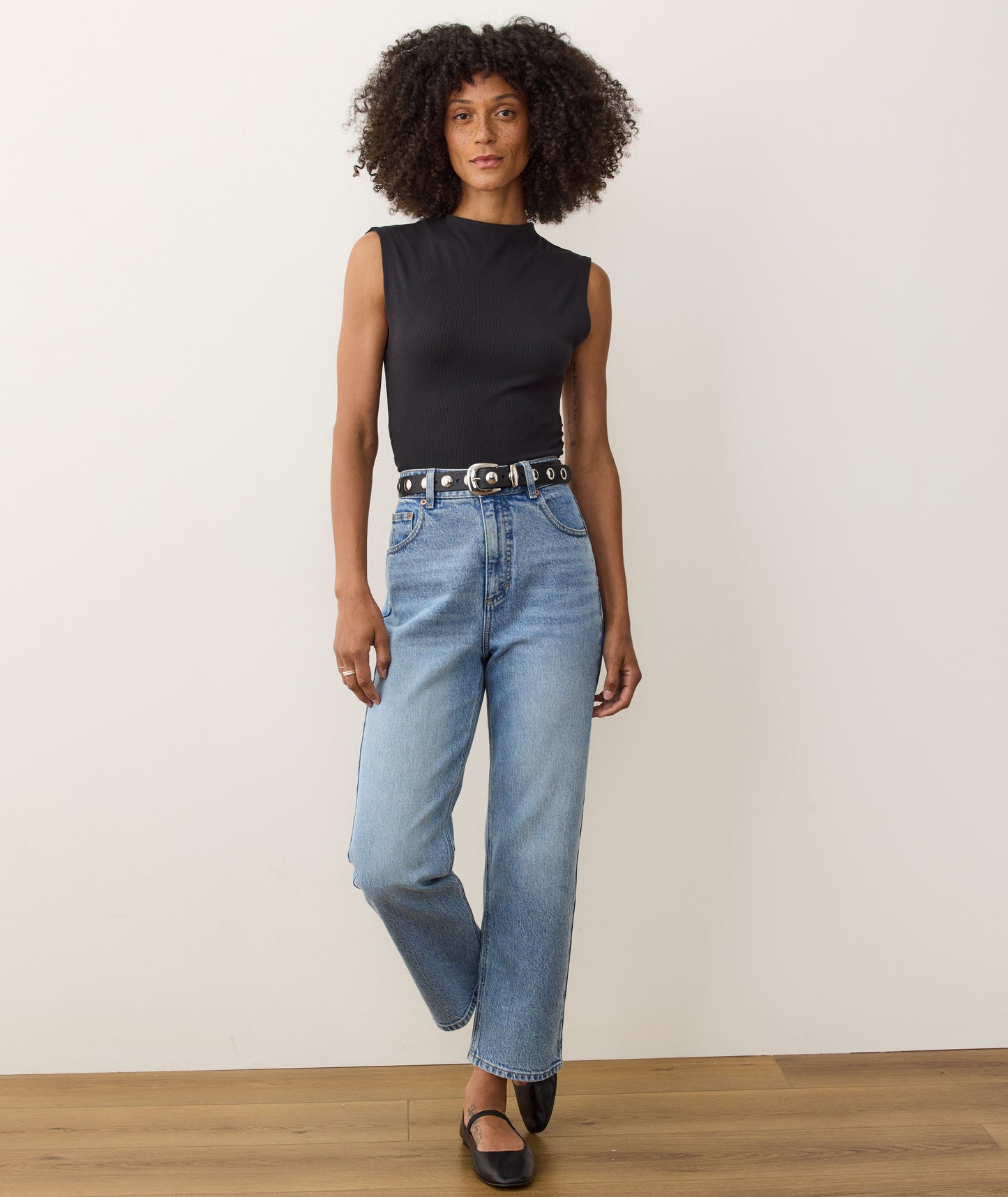 Lexi Rib Sun-In Mockneck Top